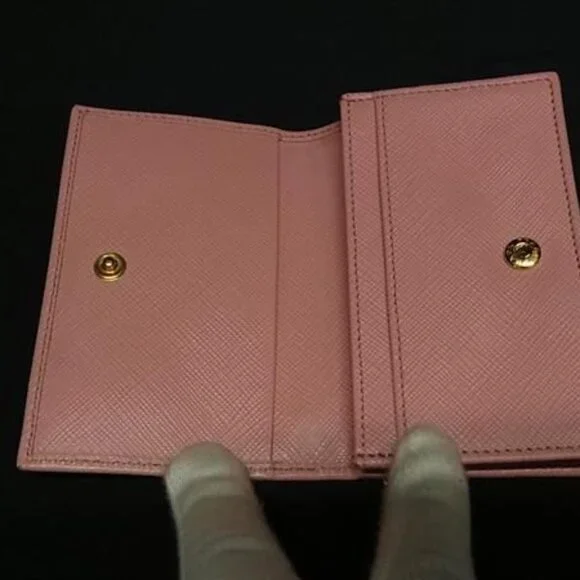 Prada Card Case Business Card Holder 1 Mc122 Petalo Pink Saffiano Leather - Picture 4 of 7